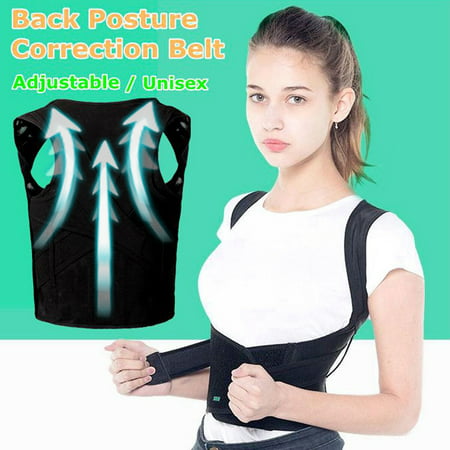 Unisex Women Men Teenagers Adjustable Magnetic Therapy Posture Corrector Back Pain Shoulder Support Corrector lumbar Medical Belt Band Belt Brace  M/XL/XXL Adult (Best Magnetic Shoulder Support)