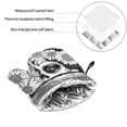 thumbnail image 6 of Sikiie Floral Sugar Skull Portrait Oven Mitts and Pot Holders, Silicone Oven Gloves, Heat Resistant Oven Mitts 4Pcs Set, 6 of 6