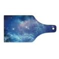 thumbnail image 2 of Outer Space Cutting Board, Outer Space Nebula in the Galaxy with Star Clusters Mysterious Astronomy Art, Tempered Glass Cutting and Serving Board, Wine Bottle Shape, Purple Navy, by Ambesonne, 2 of 5
