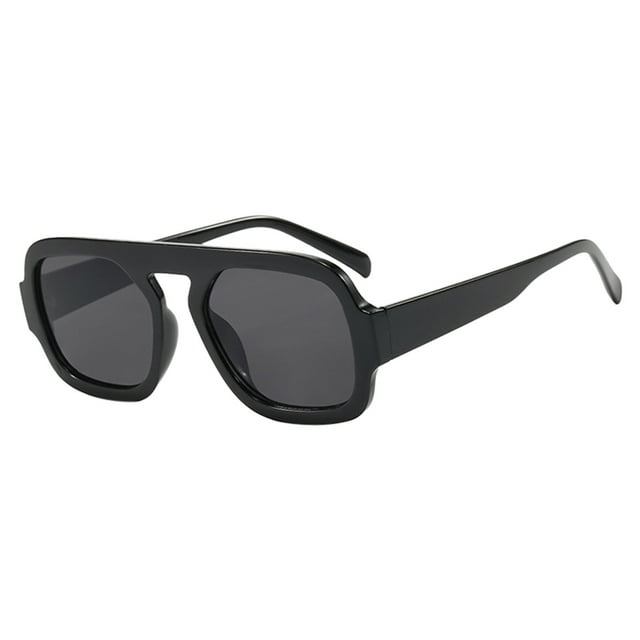 TIEVOSA Lunettes de Soleil Rondes Classiques pour Femmes Hommes Teintes Grande Monture (Noir)