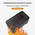 thumbnail image 1 of Flmtop Multiprise USB Multiport Hub Station de Charge Ventilateur Intelligent pour Plusieurs Appareils Compatible avec Prise d'Extension pour Maison Bureau, 10 Ports USB, 1 of 10