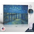 thumbnail image 2 of Starry Night Decor, Van Gogh Wall Art Starry Night Over the Rhone Canvas Print, Wan Gogh Canvas Wall Art, Ready To Hang for Living Room Home Wall Décor 16x20, 2 of 7