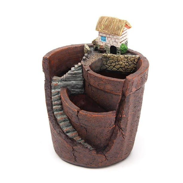 Macetas De Resina En Maceta Para Plantas, Maceta De Jardín De Hadas Para Casa Dulce Para Decoración Del Hogar, Decoración De Jardín Y Oficina Moyic HA035166-00