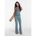 thumbnail image 3 of Avia Women's and Women's Plus Rib SoftSculpt Flare Pant, Sizes XS-4X, 3 of 6