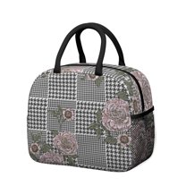 Obrewu Pioneer Flower Lunch Bag for Adult, Insulated, Leakproof, Oxford Cloth