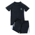thumbnail image 3 of Toimothcn Boys Swimsuits Short Sleeve Oversized Patchwork Color Compression 2 Peice Bathing Suit Quickly Dry Soft Swimwear Suitable For Beach, 3 of 9
