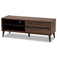 thumbnail image 1 of Baxton Studio Suli Mid-Century Modern Walnut Brown Finished Wood TV Stand, 1 of 5
