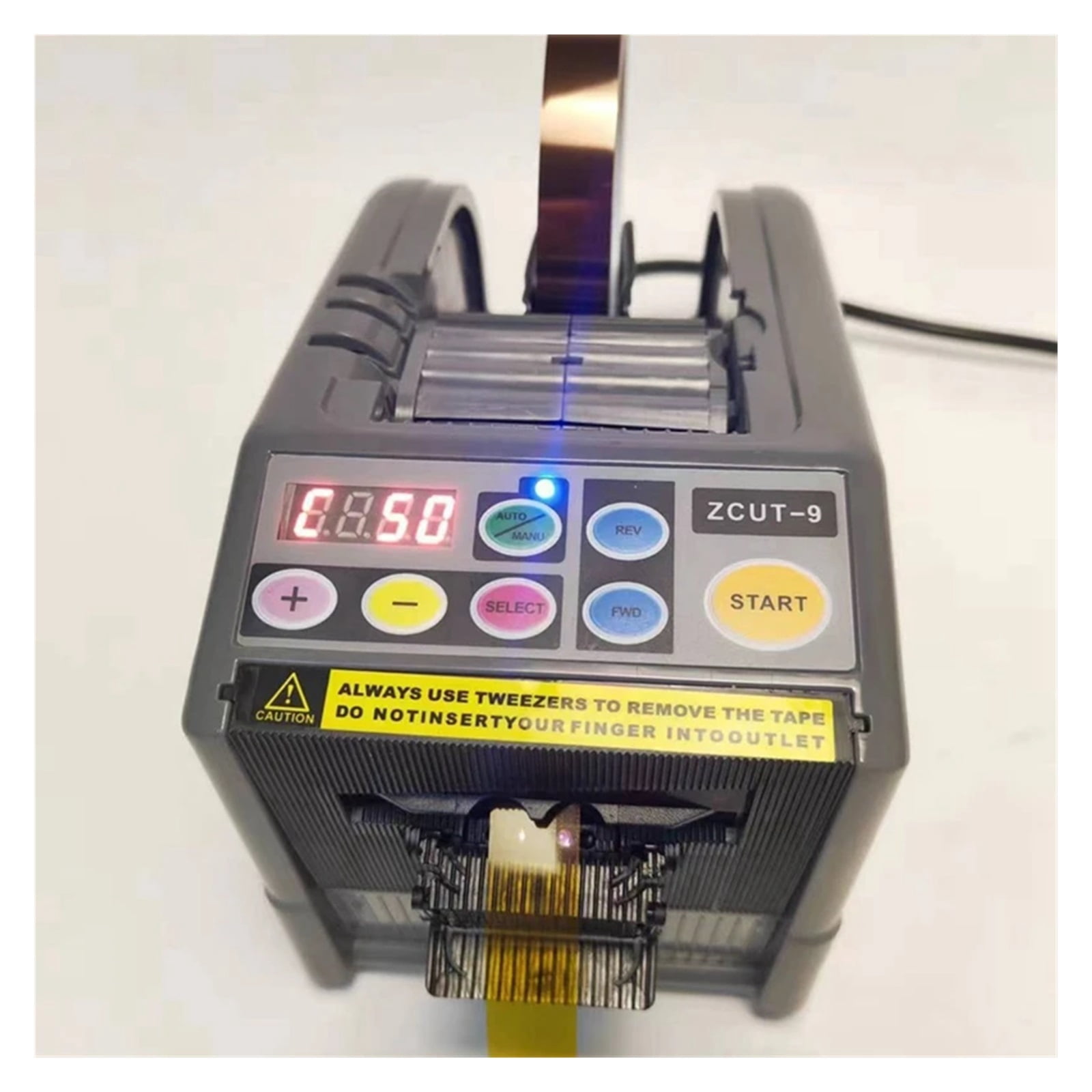 Ribbon Cutting Machine, Tape Cutter 6-60Mm Width Automatic Tape Dispenser Machine, Multipurpose Electric Easy Install
