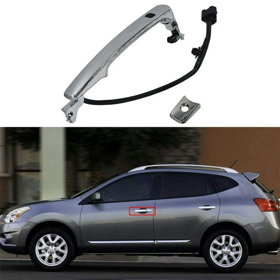 LABLT 80640-CZ31B Car Front LH Outside Chrome Door Handle Smart Entry for Nissan Rogue 2010-2013
