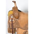 thumbnail image 5 of 16 In HILASON Western Horse Cutter Trail Barrel American Leather Saddle Tan, 5 of 7