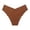 Coffee, variant on Women Casual Solid Wavy Lace V Shaped Waist Seamless Ice Silk Underwear for Women Brown XL