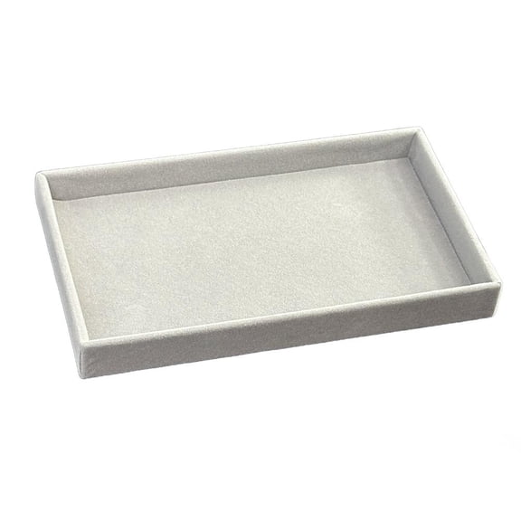 Velvet Jewelry Organizer Tray with Lid and Mirror - Dustproof Earring Necklace Ring Storage Box for Drawer, Travel