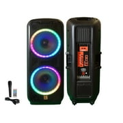 MR DJ 215BTA+ Dual 15 5000W Battery Powered Bluetooth Speaker Microphone Party Speaker