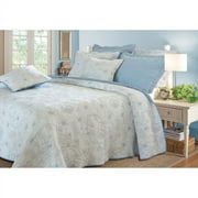 Peony Blue King Quilt Set