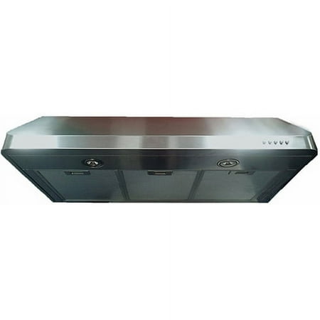 Verona VEHOOD3610 36 inch Under Cabinet Range Hood with 600 CFM Power; 2 LED Lights; 3 Fan Speeds and Rounded Seamless Edges; in Stainless Steel