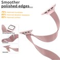 thumbnail image 3 of ZYX Slim Metal Mesh Band for Apple Watch, Women's 16mm Magnetic Loop Strap, Pink, 38mm/40mm/41mm/42mm(Series 11/10), 3 of 6