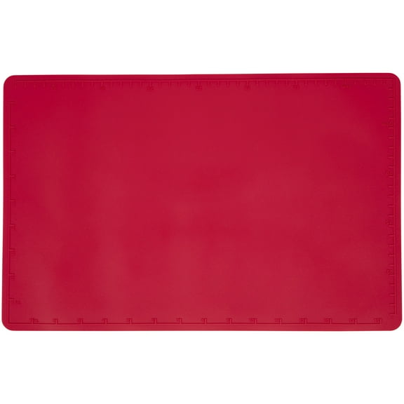 Wilton Dark Red Silicone Baking Mat for Prep and Oven Use, 10.2 x 16-Inch