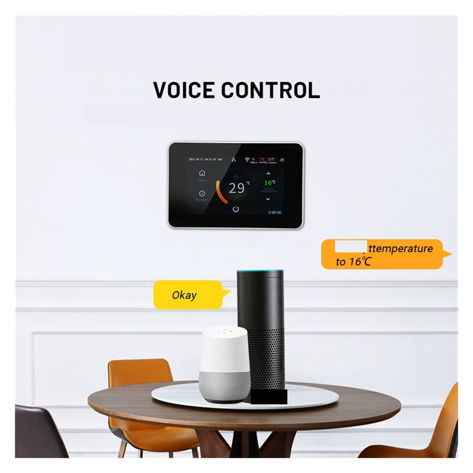 Tuya Smart Thermostat Electric Floor Heating Water Heating Temperature Controller CO2 And Humidity Sensor
