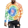 thumbnail image 2 of Dolkfu Graphic Mens Shirts Casual Quick Dry Tie Dye Long Sleeve T Shirts Tops for Men,L, 2 of 5