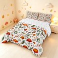 thumbnail image 2 of Homewish Botanical Mushrooms Queen Comforter Set,Wild Fungus Plant Comforter Sets Queen,White Red,Reversible,3-Piece,1 Comforter and 2 Pillowcases, 2 of 7