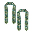 thumbnail image 2 of Haiem Skull and Palm Leaves Pattern Graduation Stole 2024 | Premium Satin Sash for Graduation Ceremony, 2 of 7