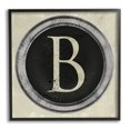 thumbnail image 5 of Letter B Initial Vintage Typewriter Key Shape Typography Framed Art Print Wall Art, 17x17, 5 of 5