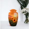 thumbnail image 7 of Sunflower Urns For Human Ashes Adult Man, Orange Decorative Urn For Ash Adult Male - 1 Large 10 Inch, Sunset Funeral Cremation Urn For Ashes For Women - 3 Inch Small Set Of 4, 7 of 7