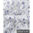 thumbnail image 6 of Faux Linen Valances for Windows Spring Flowers Purple Orchids Plant Leaves Curtains Valance Light Filtering Rod Pocket Small Window Treatment for Kitchen Living Room Bedroom 42x12In, 6 of 6