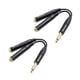 thumbnail image 1 of Cable Matters, paquete de 2 unidades, cable divisor de 1/4, TS macho a 2X TS hembra, 1 of 7