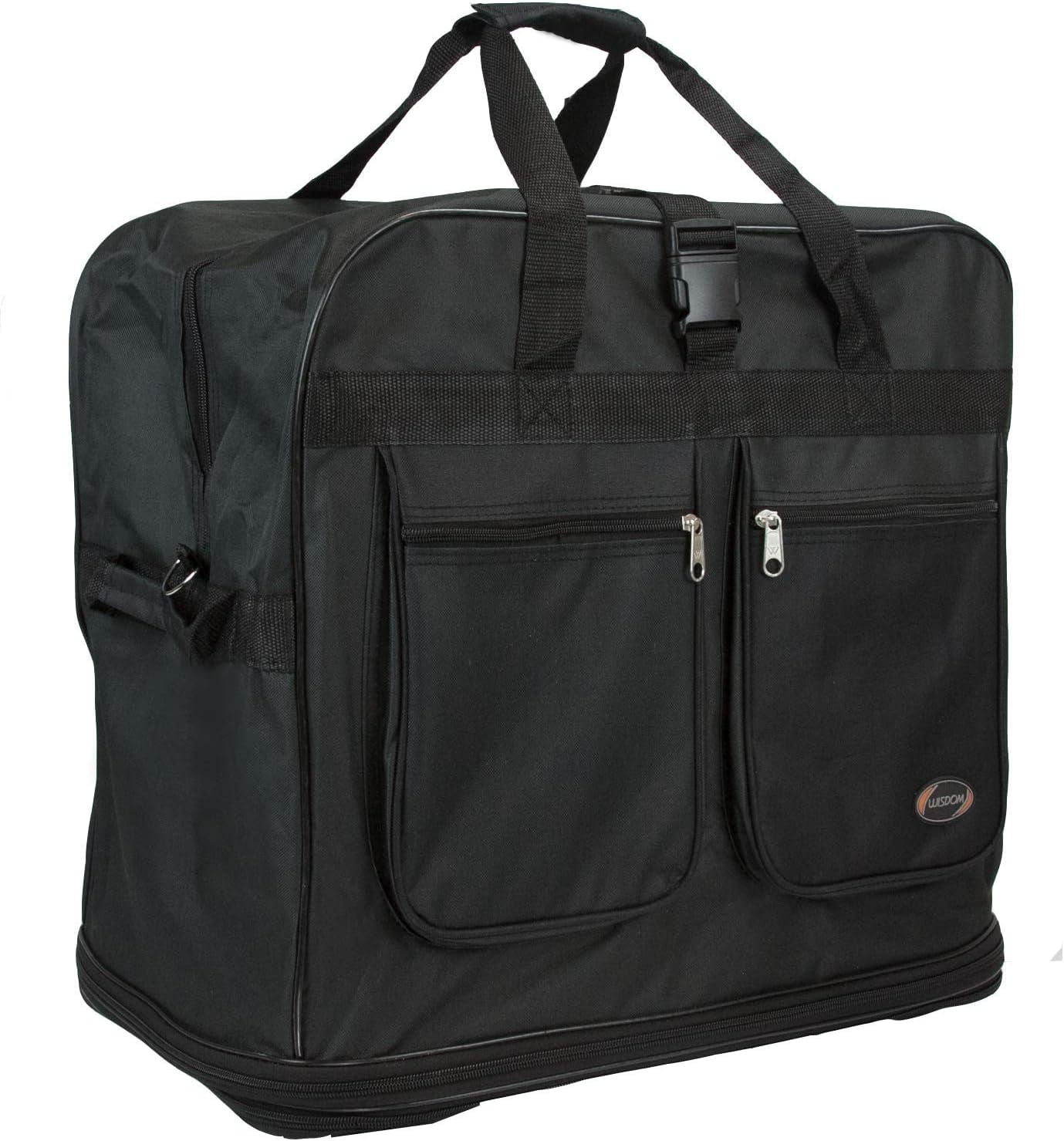 30" 36" Rolling Wheeled Duffel Bag Spinner Suitcase Luggage Expandable (Black, 30")