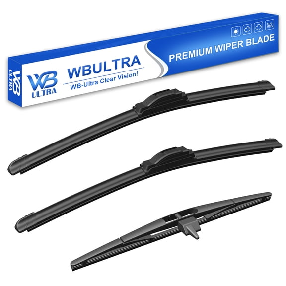 WBULTRA All-Season 3 wipers Replacement for Toyota 4Runner 2010-2024 (24" 20" 12") U/J HOOK Windshield wipers