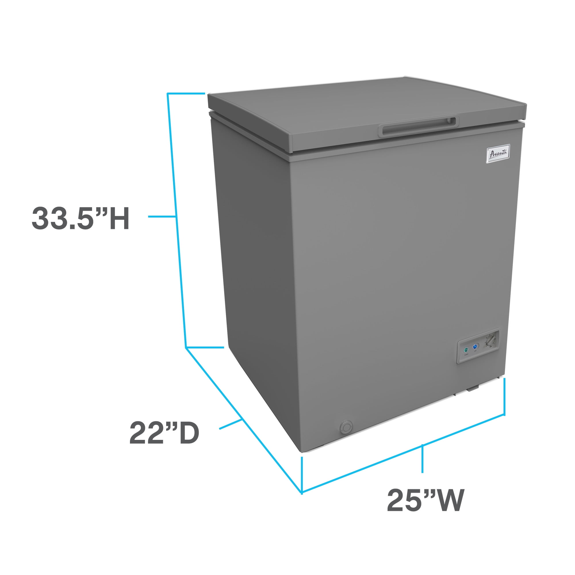 Avanti Garage Ready Chest Freezer, 5.0 cu. ft. Capacity, in Smoke Grey (​AVCF50SG)