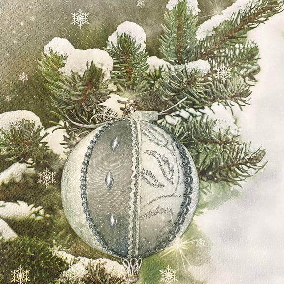 Keep Unique Christmas Ornament Party Napkins, Decoupage Print Napkins, Assorted Color, 20/Pack