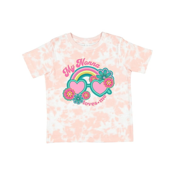 Inktastic Nonna Loves Me Girls Granddaughter Rainbow Girls Toddler T-Shirt