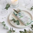 thumbnail image 3 of Cloth Napkins Set of 2 - 20x20 Inches, Green Washable Reusable Table Napkins, Eucalyptus Leaves Soft & Absortbent Dining Napkin for Party Wedding Hotel Restaurant, 3 of 8