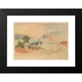 thumbnail image 2 of Franz Johann Heinrich Nadorp 14x11 Black Modern Framed Museum Art Print Titled - Album with Views of Rome and Surroundings, Landscape Studies, Page 54A: Roman Landscape, 2 of 5