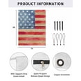thumbnail image 2 of 4th of July RV Awning Sun Shade Screen 9'X7' Patriotic American Flag Mesh Sunscreen Retro Wooden Plank Awning Shade Screen with Zipper UV Blocker Completed Kits for RV Motorhome Camper, 2 of 7