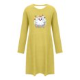 thumbnail image 6 of Stamzod Night Dress for Women Crew Neck Long Sleeve Nightgown Soft Sleepwear T Shirt Halloween Sleep Shirt M, 6 of 8