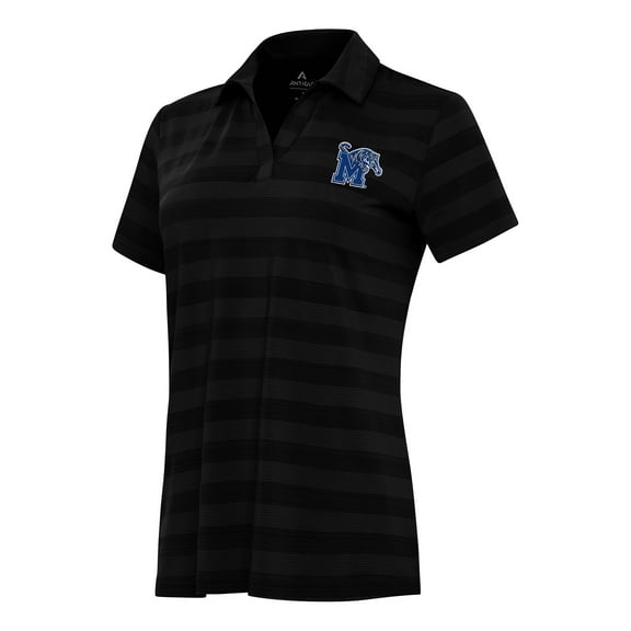 Women's Antigua Black Memphis Tigers Tunnel Polo