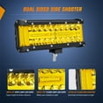 thumbnail image 3 of Nilight Side Shooter LED Light Bar 2PCS 7 Inch Triple Row Spot Flood Combo Yellow Beam Pods with 5Pin Rocker Switch Wiring Harness Kit for Off Road Lighting on Truck SUV ATV UTV, 3 of 9