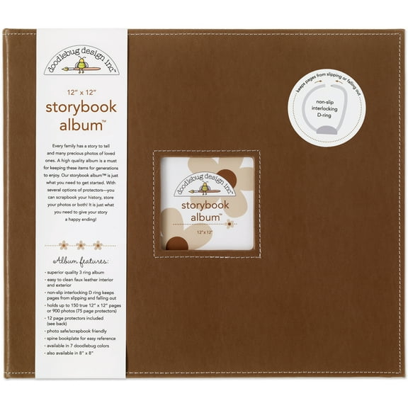 Doodlebug Storybook D-Ring Album 12"X12"-Bon Bon