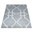 thumbnail image 3 of Hand Knotted Wool Geometric Modern Area Rugs - 9'X12', Rectangle Shape, Light Gray White Color, Classic Traditional Design, Low Pile Handmade Area Rugs For Living Room, Bed Room (N00942), 3 of 10