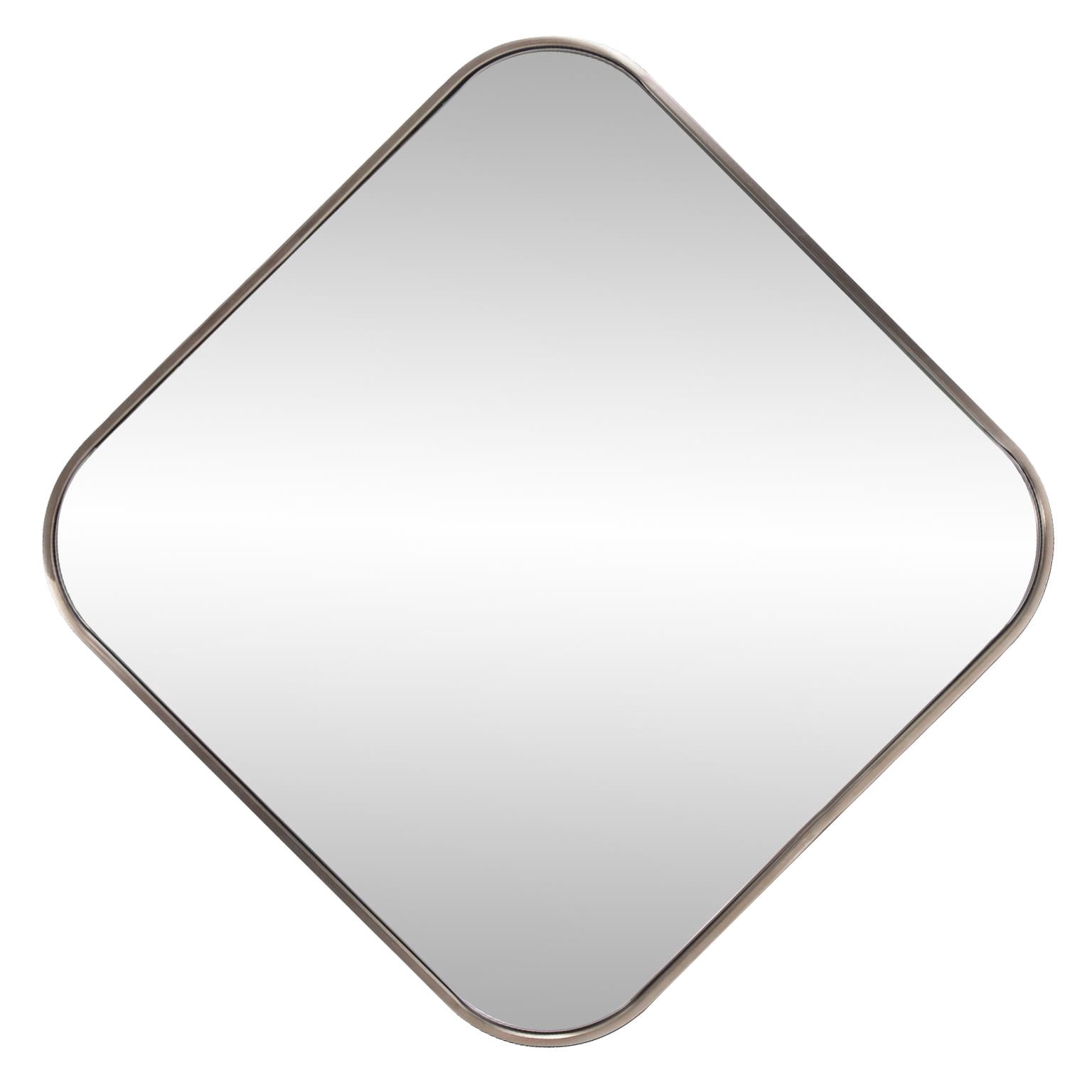 Tyler Dillon Brushed Brass Square Stainless Steel Framed Vanity Mirror - 30" x 30"