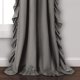 thumbnail image 4 of Lush Decor Reyna - Juego de Paneles de Cortina de Ventana con Volantes, par, 54 Pulgadas de Ancho x 84 Pulgadas de Largo, Gris, Juego de Cortinas fluidas, Cortinas románticas con Volantes para, 4 of 15
