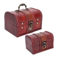 thumbnail image 4 of Wooden Gift Boxes,2pcs Wooden Gift Box Vintage Wooden Box Wood Storage Box Unrivaled Performance, 4 of 8