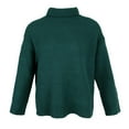 thumbnail image 3 of Boho Suéter de punto de cuello alto sólido Suéter de gran tamaño Otoño Outwear para mujer S Baoblaze  suéter de punto boho para mujer, 3 of 8