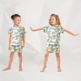 thumbnail image 3 of joogoo Jungle Animals Lions Elephants Pattern Pajama Sets Short Sleeve Cotton 2-Piece Sleepwear 10Y, 3 of 7