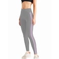 thumbnail image 2 of de Compresión para Control de Abdomen para Mujer, Pantalones de Yoga para Correr y Hacer Ejercicio con Cintura Alta. Rosa Gris XL, 2 of 8