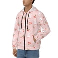 thumbnail image 3 of Honeii Rabbit And Cherry Print Hoodies for Men, Pullover & Full Zip, Breathable Zip up Hoodie, Sweatshirt-Medium, 3 of 5