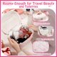 thumbnail image 2 of Bolsa de maquillaje Cozomga acolchada de gran capacidad para viajes, rosa, 3 unidades, 2 of 9